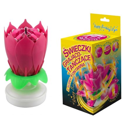 MUZIČKA SVEĆA FONTANA ROZE JP01/R